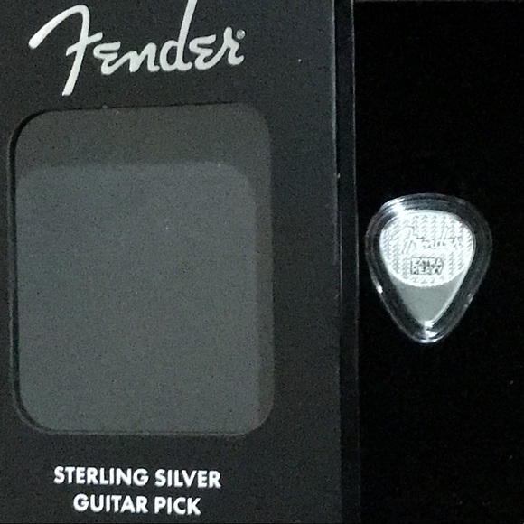 SOLD SOLD SOLD Silver Fender Guitar Pick - Picture 2 of 7